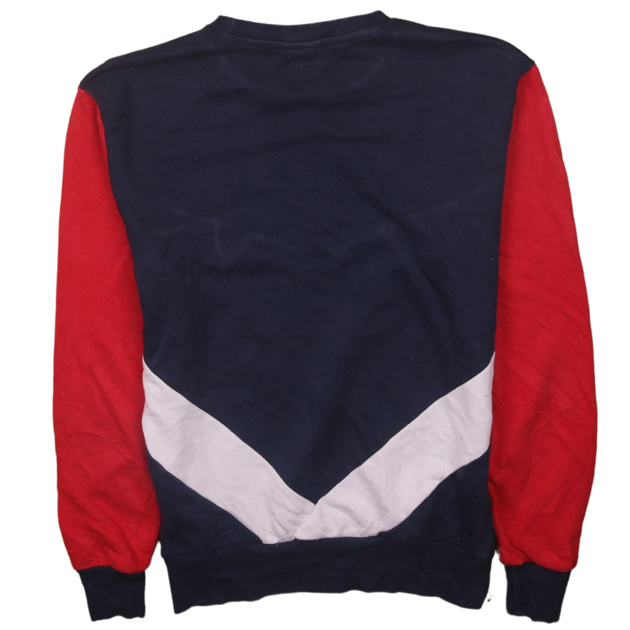 Ellesse Womens Navy Red Colourblock Sweatshirt UK 10