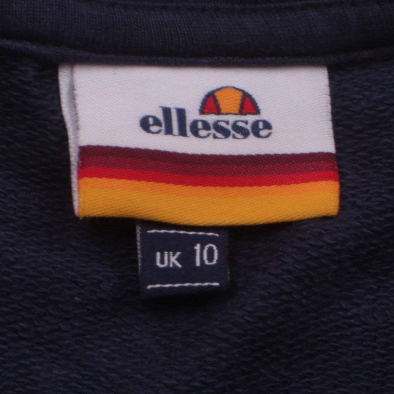 Ellesse Womens Navy Red Colourblock Sweatshirt UK 10