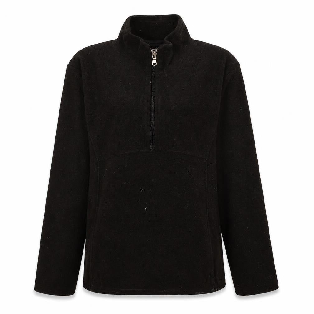 Champion Women's Black Fleece 1/2 Zip Pullover Sweatshirt Size L