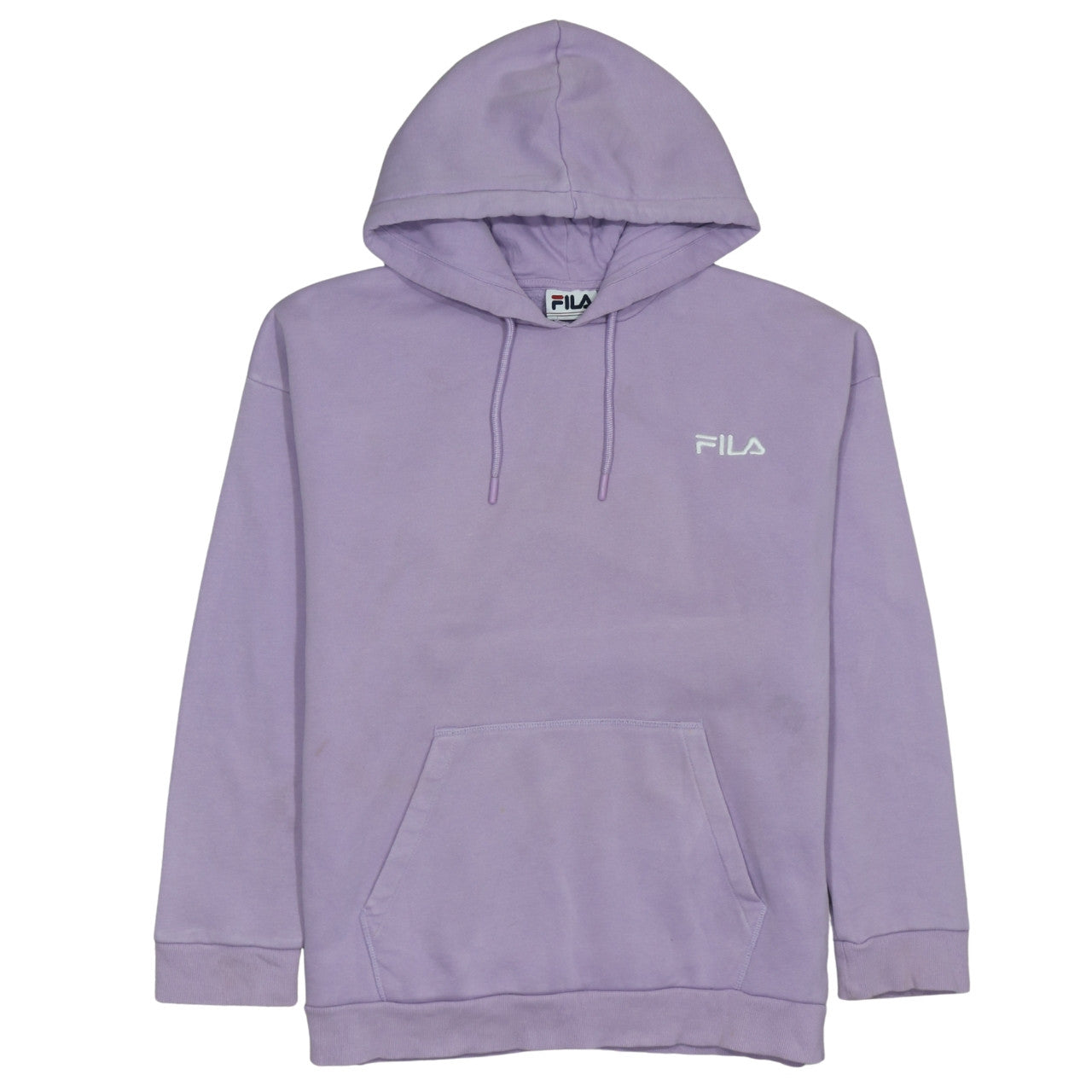 Fila Women Lilac Pullover Hoodie S UK 10 Cotton Blend Sweatshirt