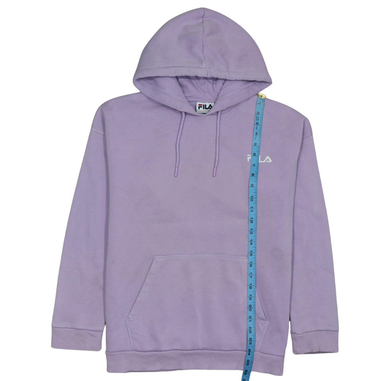Fila Women Lilac Pullover Hoodie S UK 10 Cotton Blend Sweatshirt
