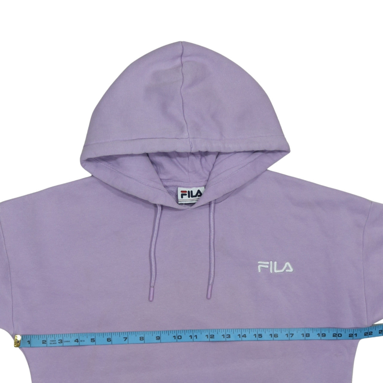 Fila Women Lilac Pullover Hoodie S UK 10 Cotton Blend Sweatshirt