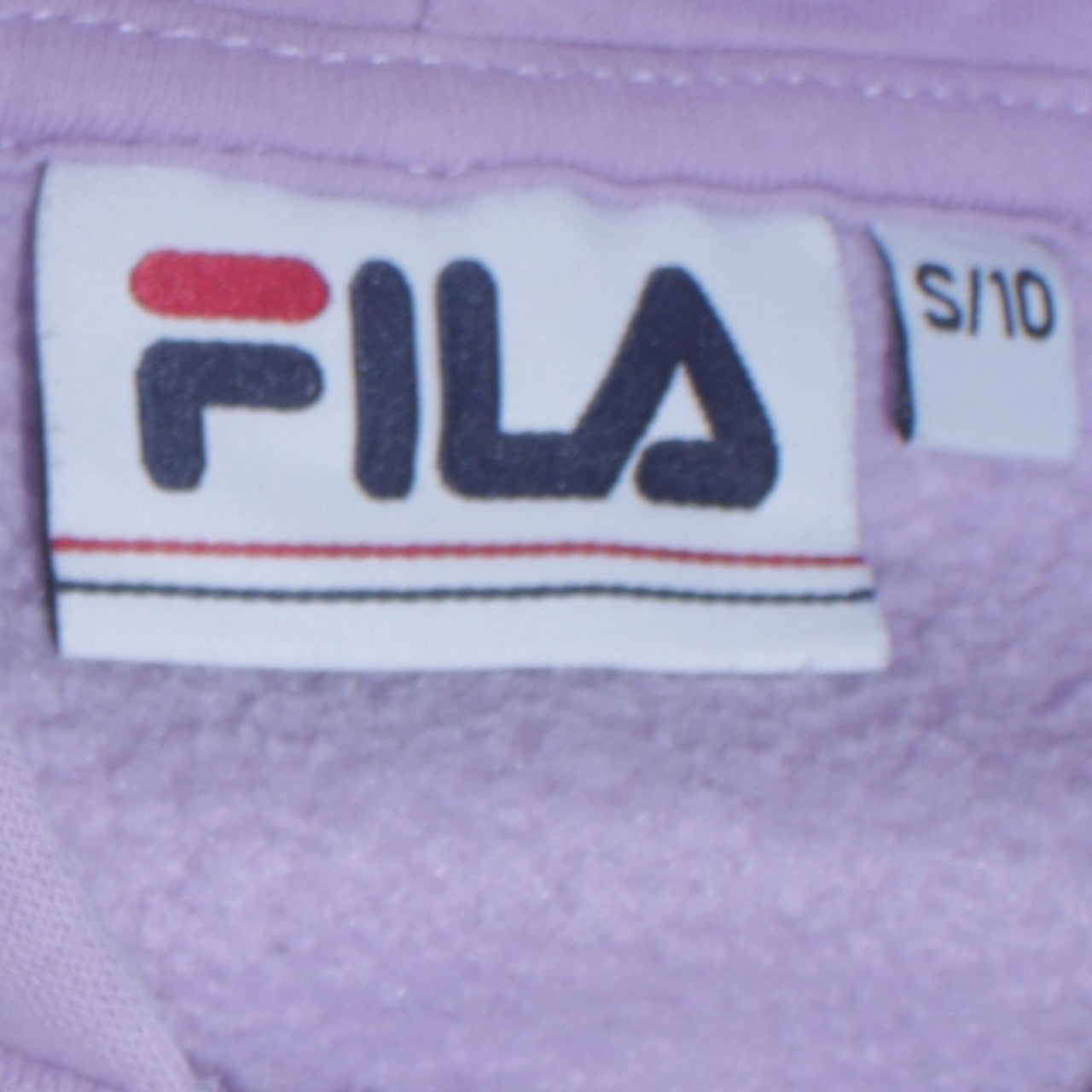 Fila Women Lilac Pullover Hoodie S UK 10 Cotton Blend Sweatshirt