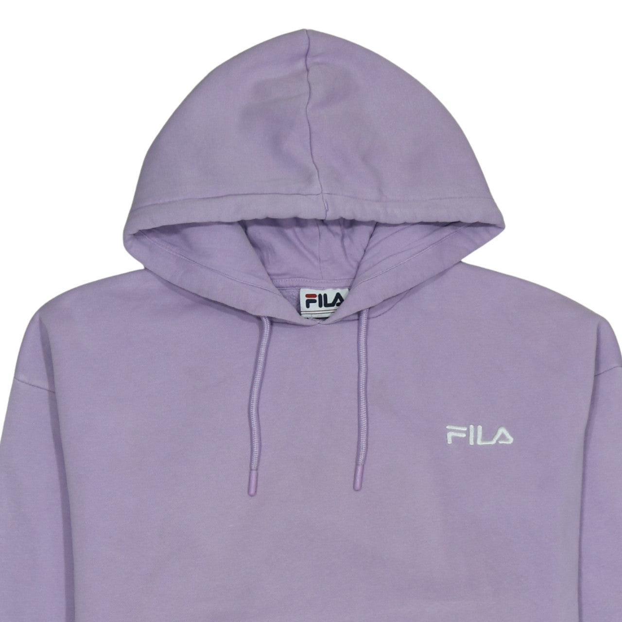 Fila Women Lilac Pullover Hoodie S UK 10 Cotton Blend Sweatshirt