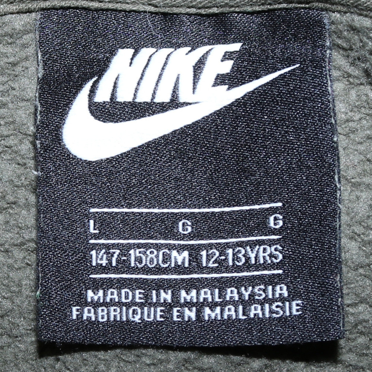 Nike Boys Green Pullover Fleece Hoodie 12-13 Years Regular Fit