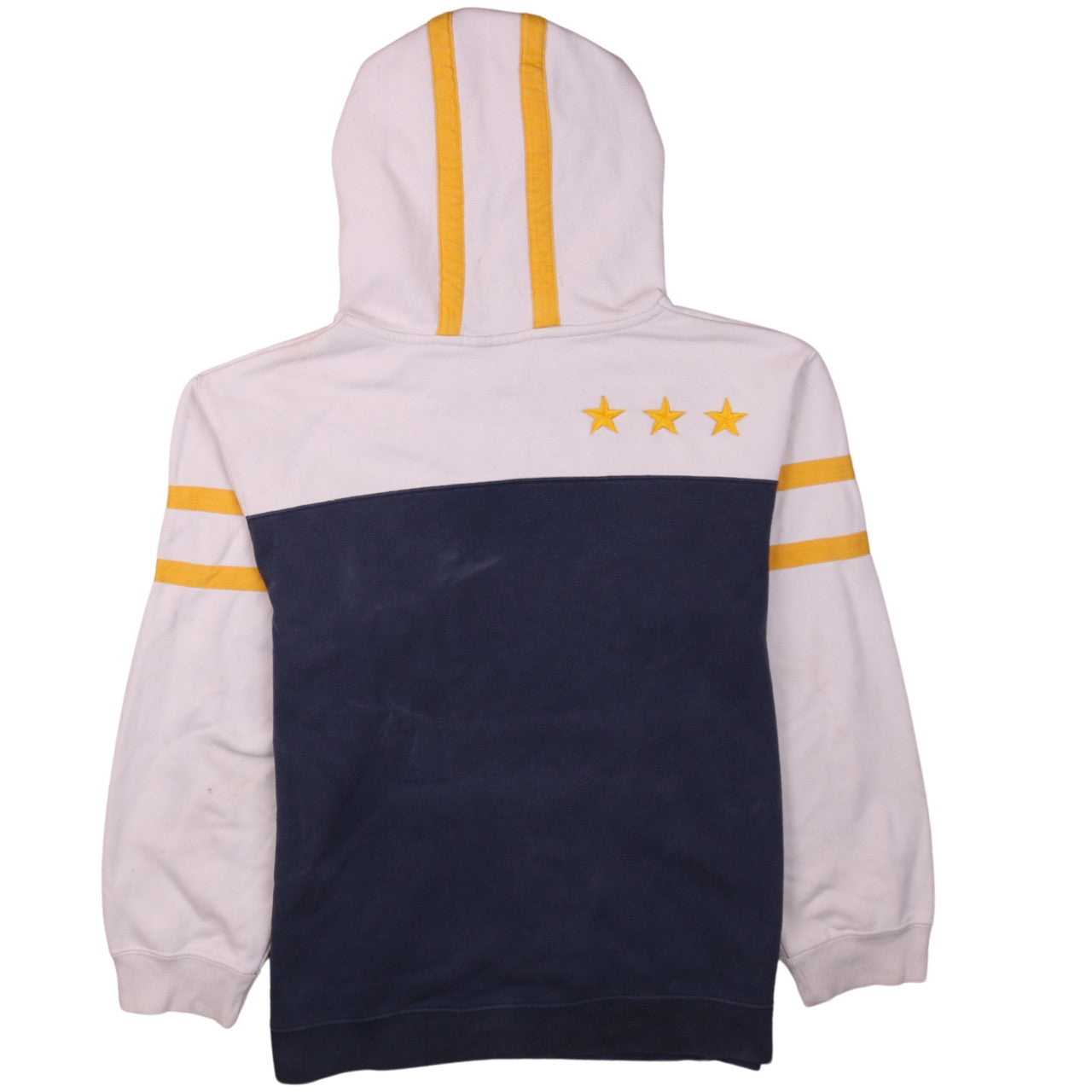 Nike Boys White and Navy C72 Pullover Hoodie Age 12/13 L Cotton Blend