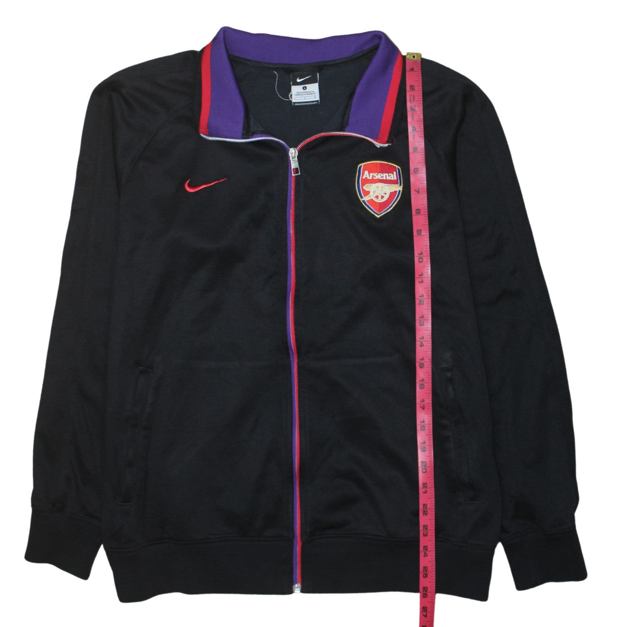 Nike Arsenal Men's Black Full Zip Sweatshirt L Football Top