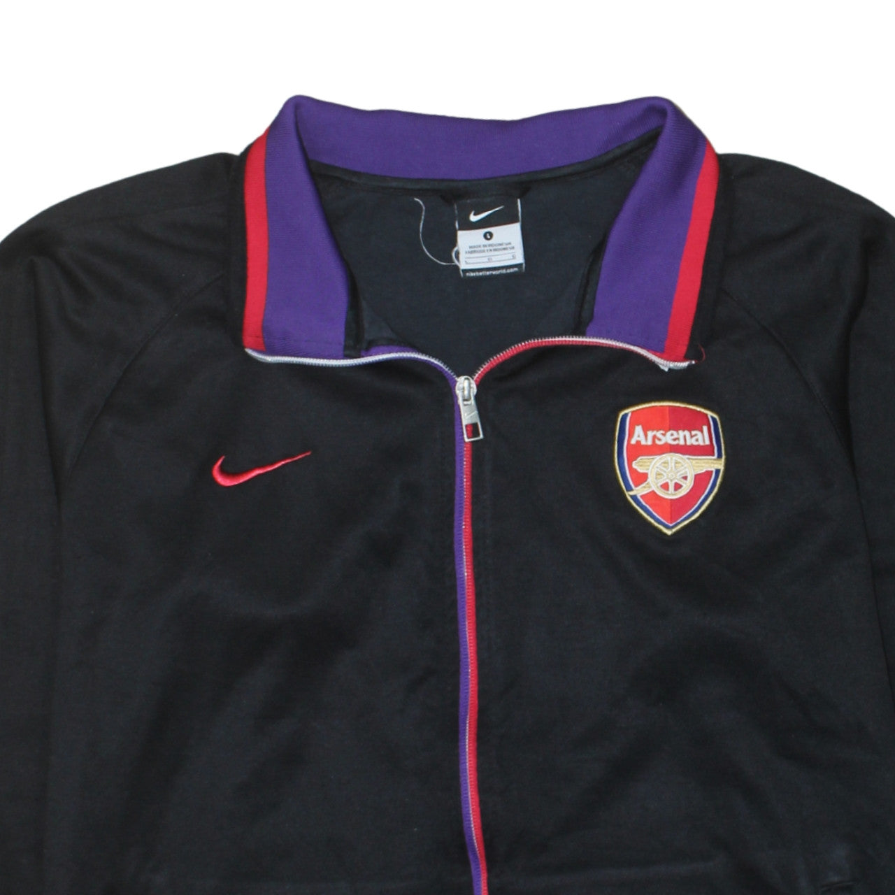 Nike Arsenal Men's Black Full Zip Sweatshirt L Football Top