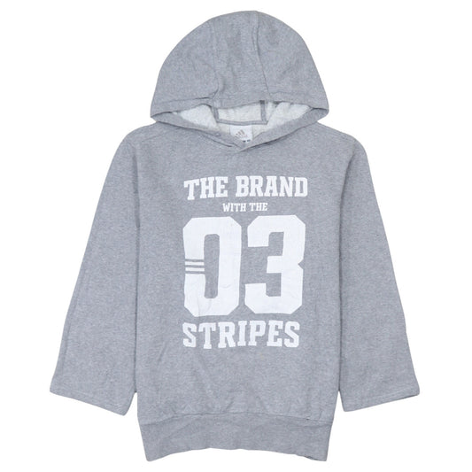 Adidas Womens Grey Pullover Hoodie Small 'The Brand with the 03 Stripes'