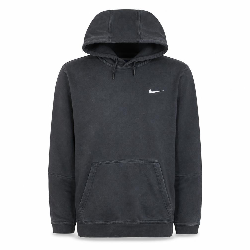 Front view of Nike Men's Black Pullover Hoodie Medium Fleece Sportswear
