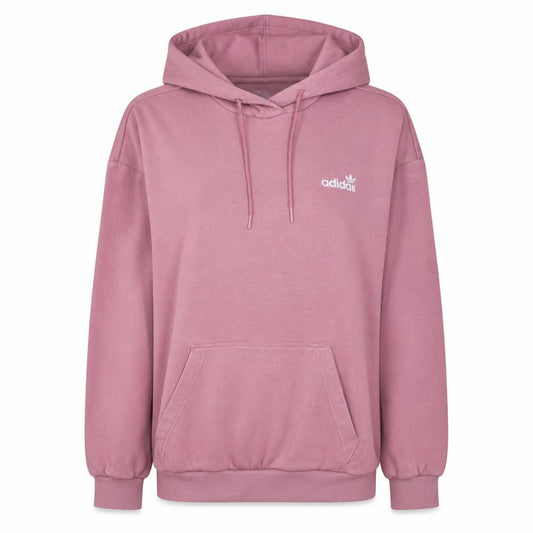 Adidas Womens Pink Pullover Hoodie Size 10 Logo Hooded Sweatshirt
