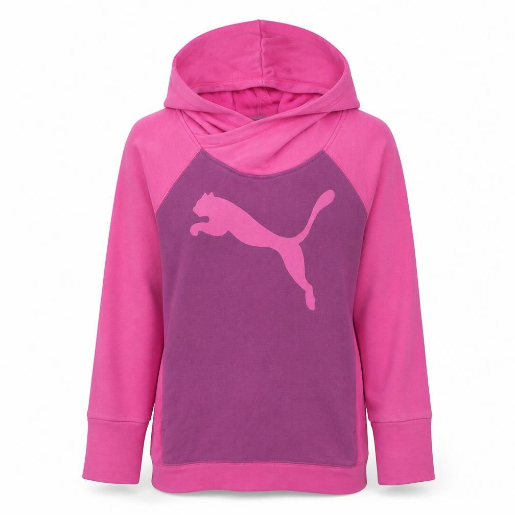 Puma Women's Pink Pullover Hoodie Size 12 Cotton Blend Casual