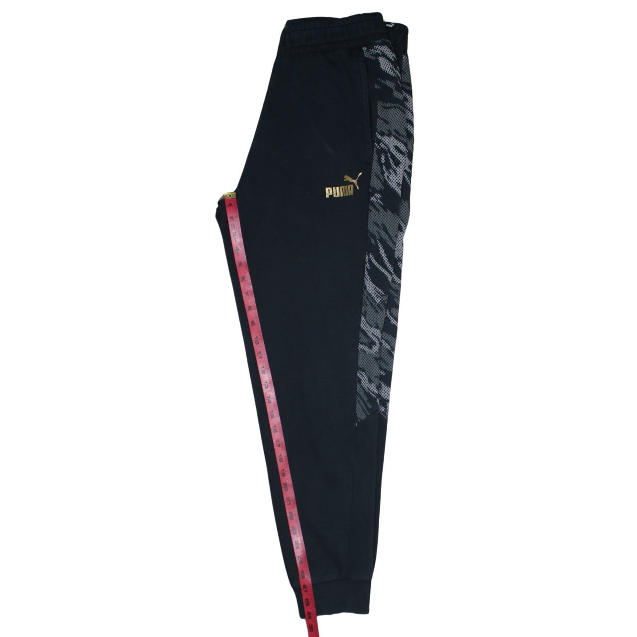 Puma Men’s Black Jogger Sweatpants M Camo Side Stripe Sportswear