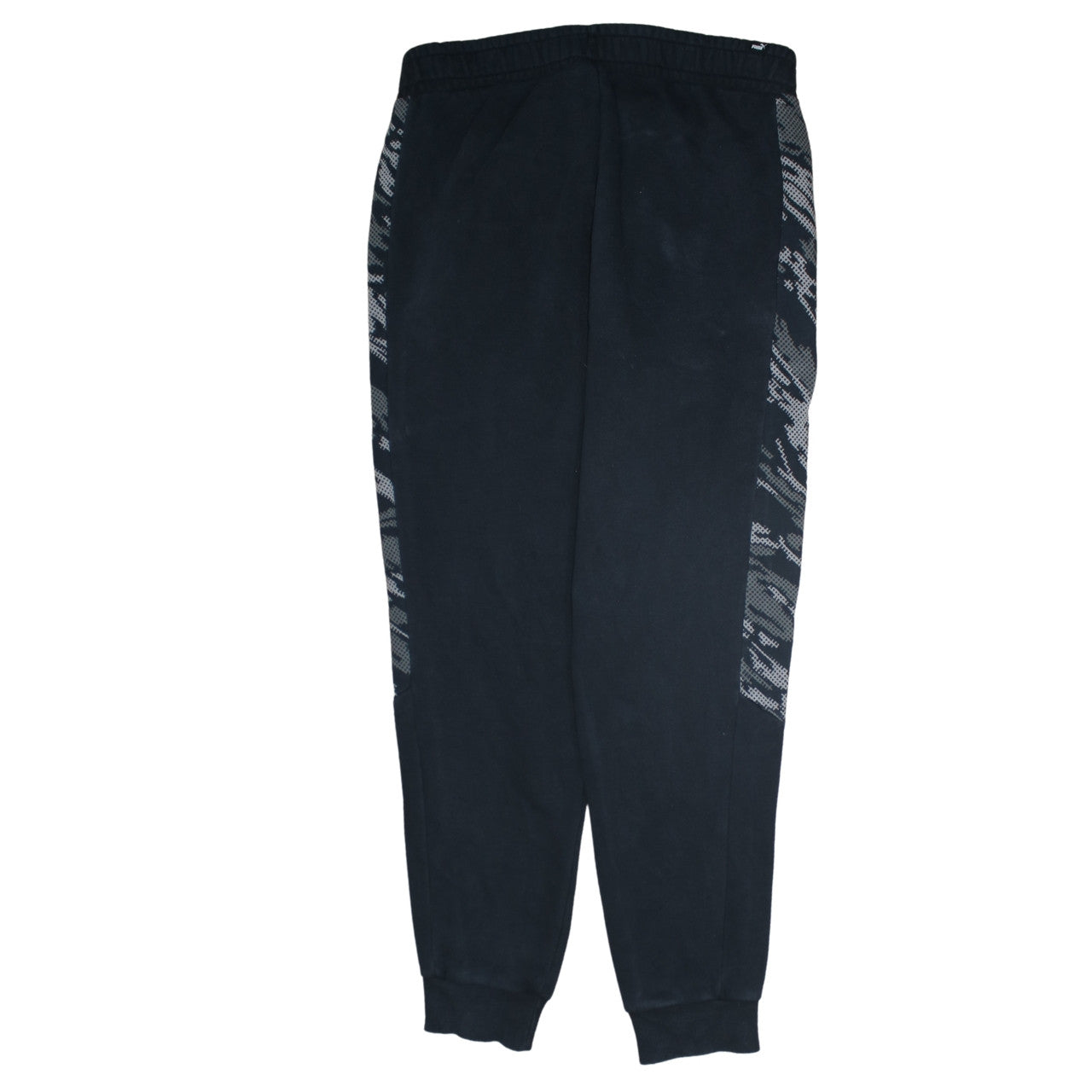 Puma Men’s Black Jogger Sweatpants M Camo Side Stripe Sportswear