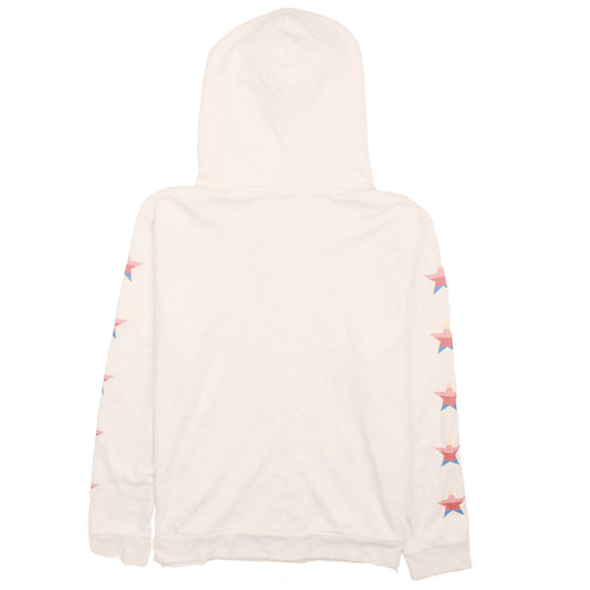 GAP Men’s White XL Full Zip Hoodie with Star Sleeves