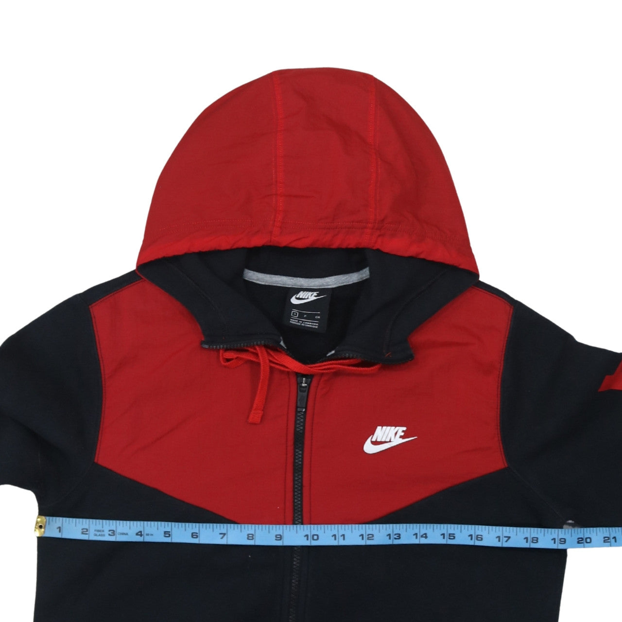 Nike Men's Black Red Full Zip Hoodie Small Sportswear