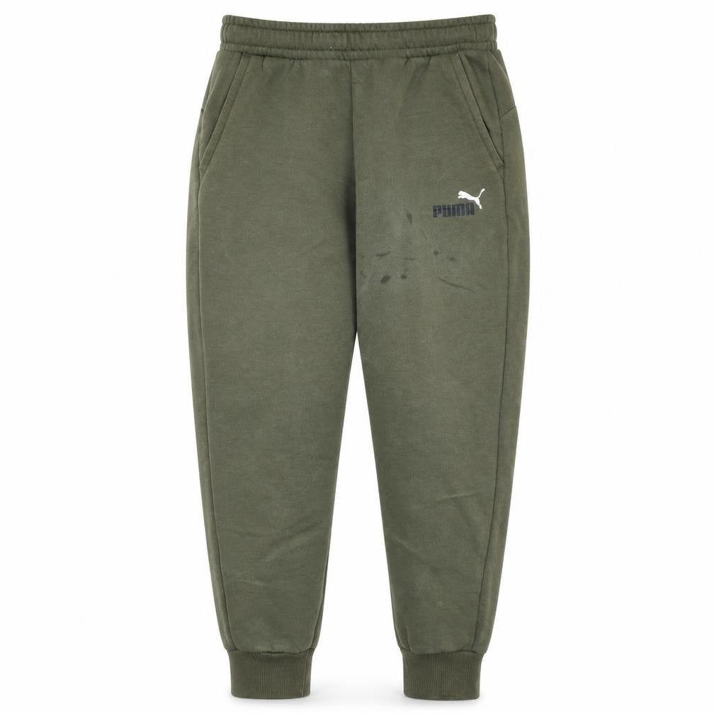 Puma Men's Green Jogger Trousers M Regular Fit Fleece Activewear