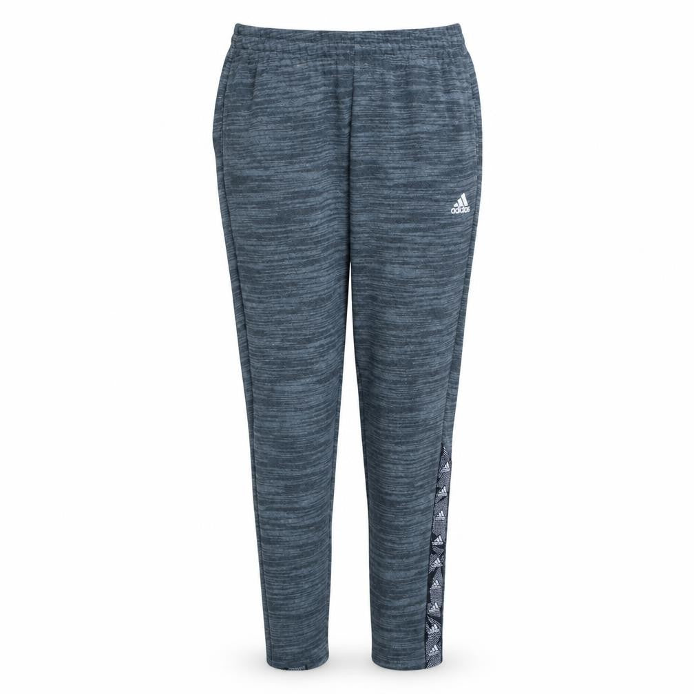 Front view of adidas Women’s Blue Jogger Trousers, size L, Elastic Waist Activewear