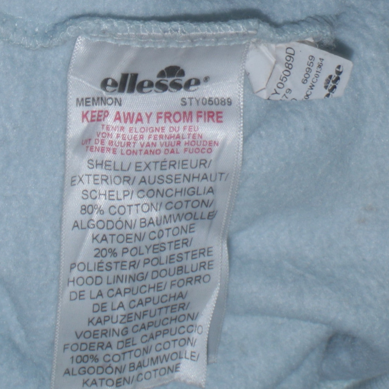 Ellesse Women Blue Pullover Hoodie Size 14 Cotton Blend Sport Logo