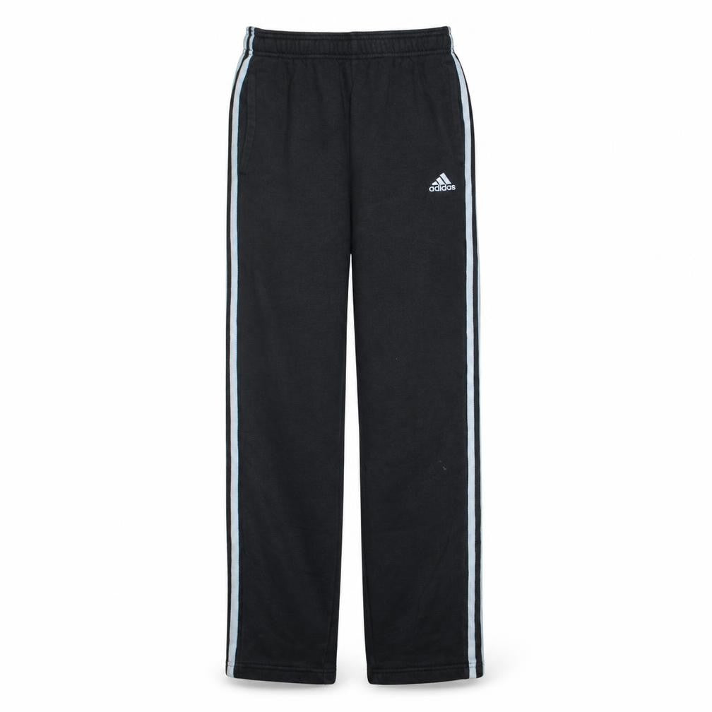 Front view of Adidas Men’s Black Track Pants S Regular Fit Athletic Trousers