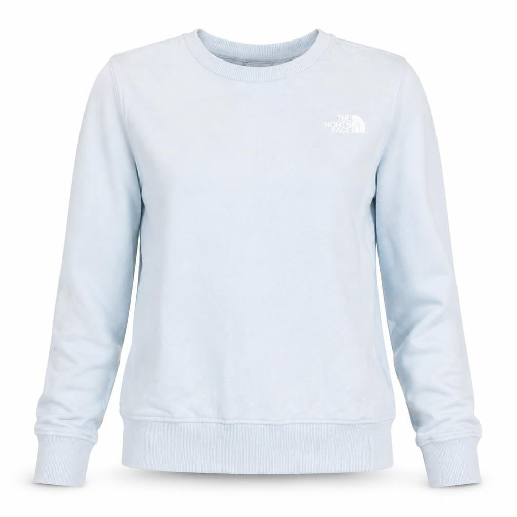 Front view of The North Face women’s light blue cotton sweatshirt m regular fit
