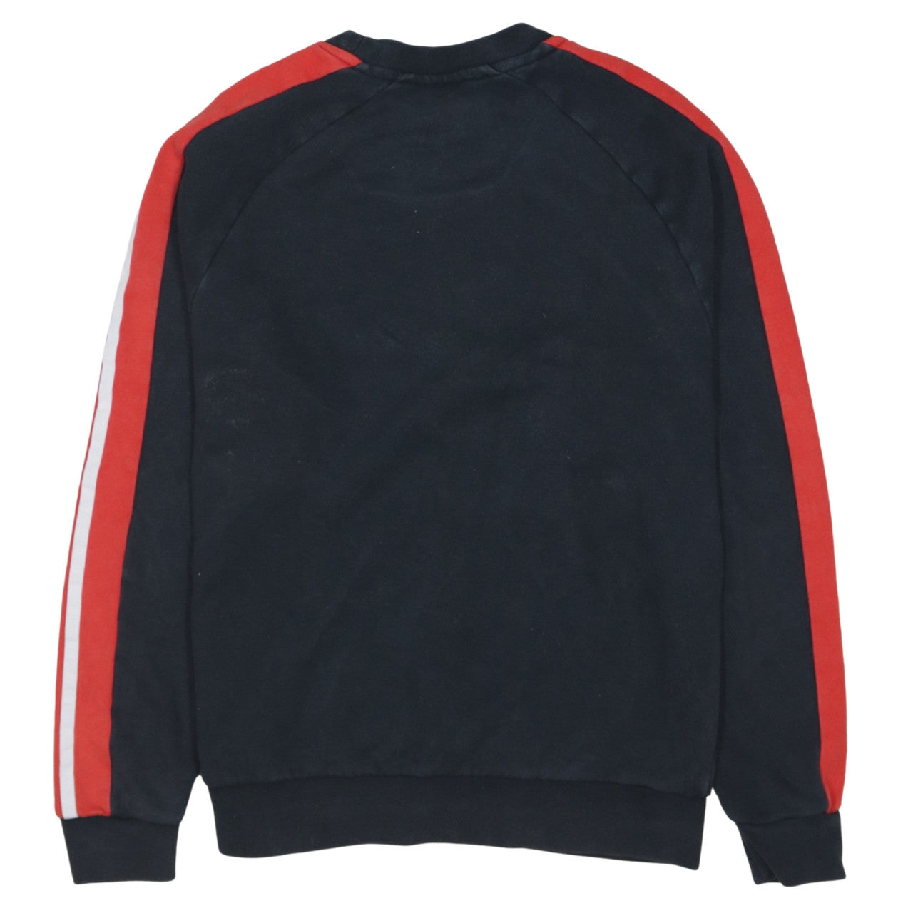 Adidas Women Black Red Crew Neck Pullover Sweatshirt UK 6 XS