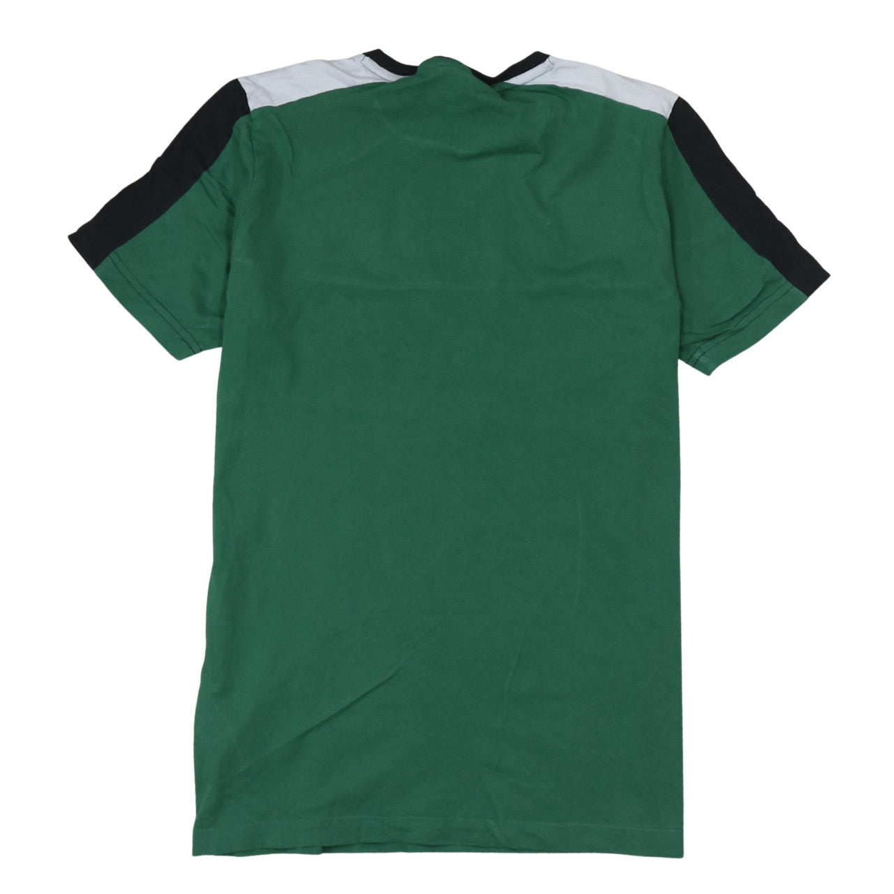 Puma Men's Green Colourblock Crew Neck Short Sleeve T-Shirt Size S