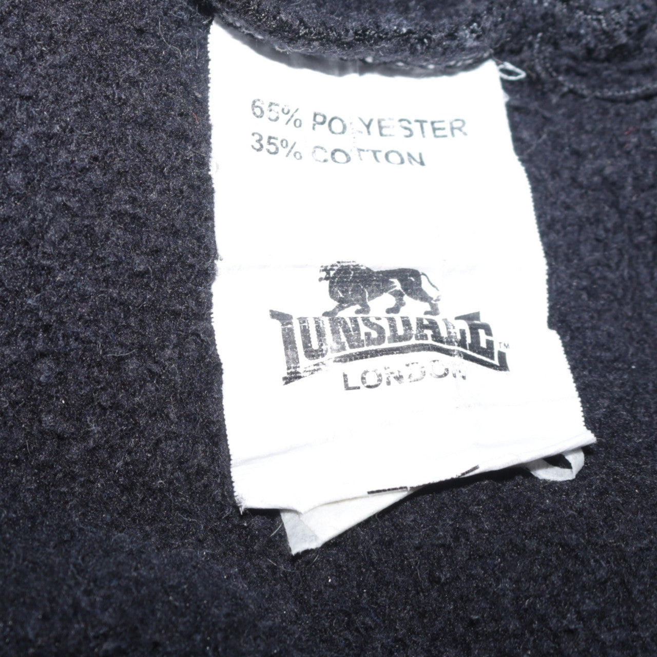 Lonsdale Men’s Black 4XL Pullover Hoodie with Logo