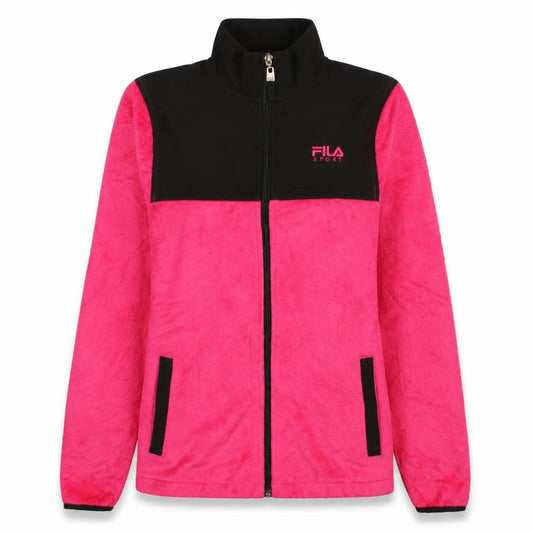 Fila Sport Women’s Pink & Black Fleece Full Zip Jacket XS