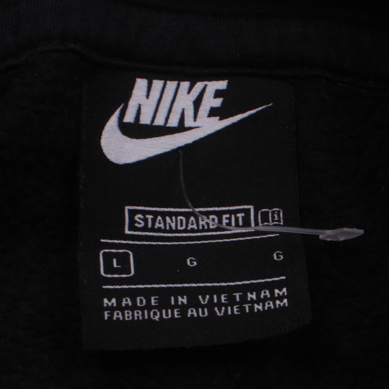 Nike Men's Black Pullover Hoodie L Logo Fleece Sweatshirt