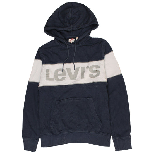 Levi's Men's Blue Pullover Hoodie S Logo Graphic Cotton Sweatshirt
