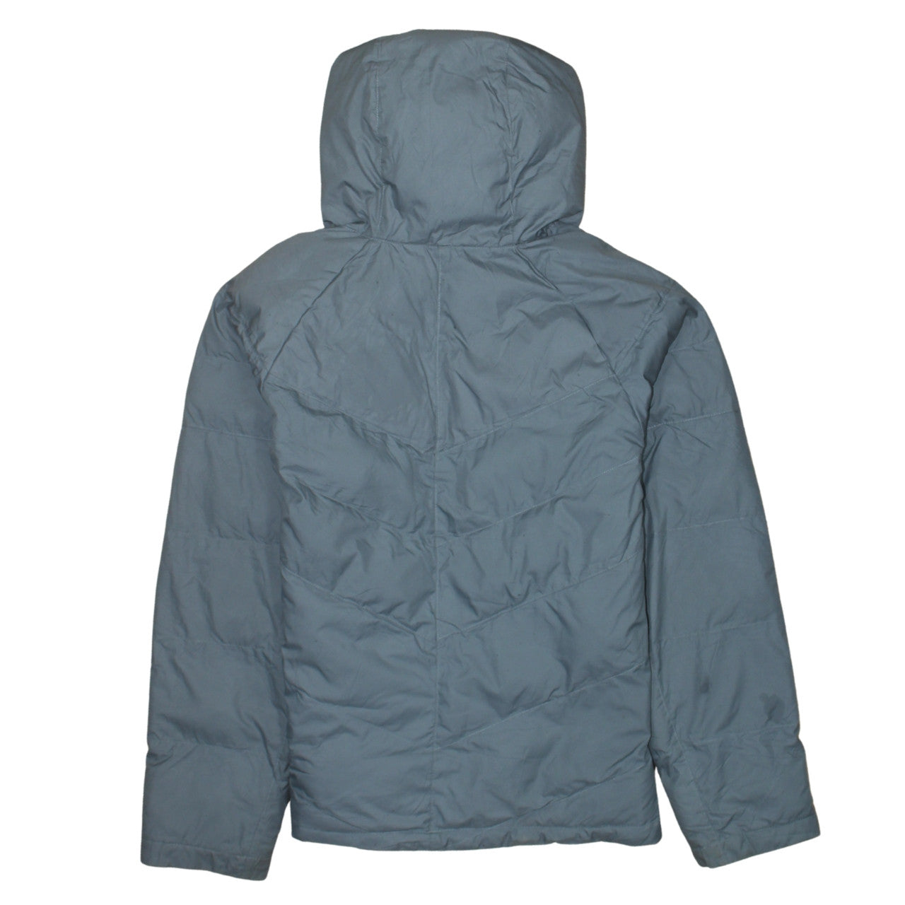 Nike Boys Grey Hooded Puffer Jacket Size 158cm Lightweight Winter Coat