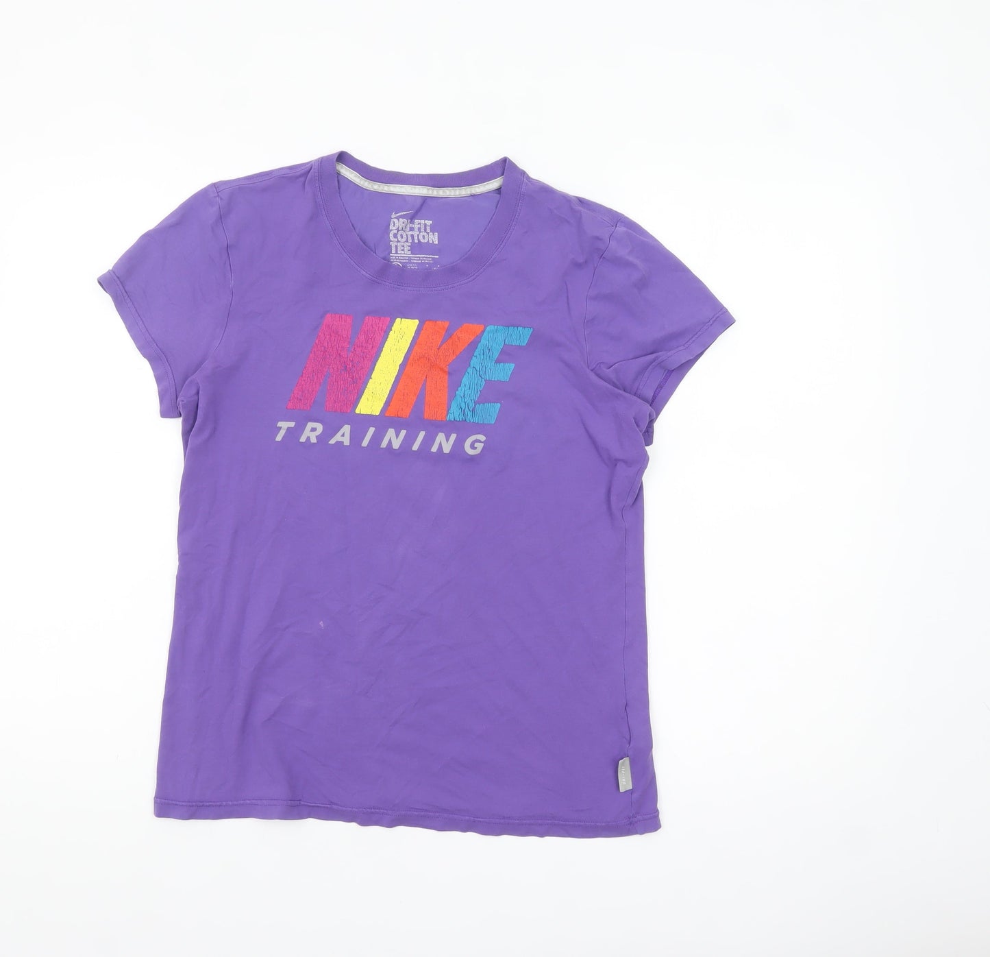 Nike Womens Purple Dri-Fit Training T-Shirt Size L