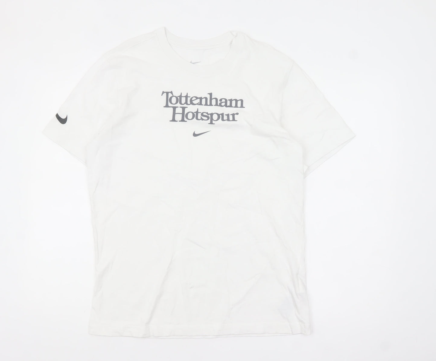 Nike Men’s White Tottenham Hotspur Short Sleeve Crew Neck T-Shirt Medium