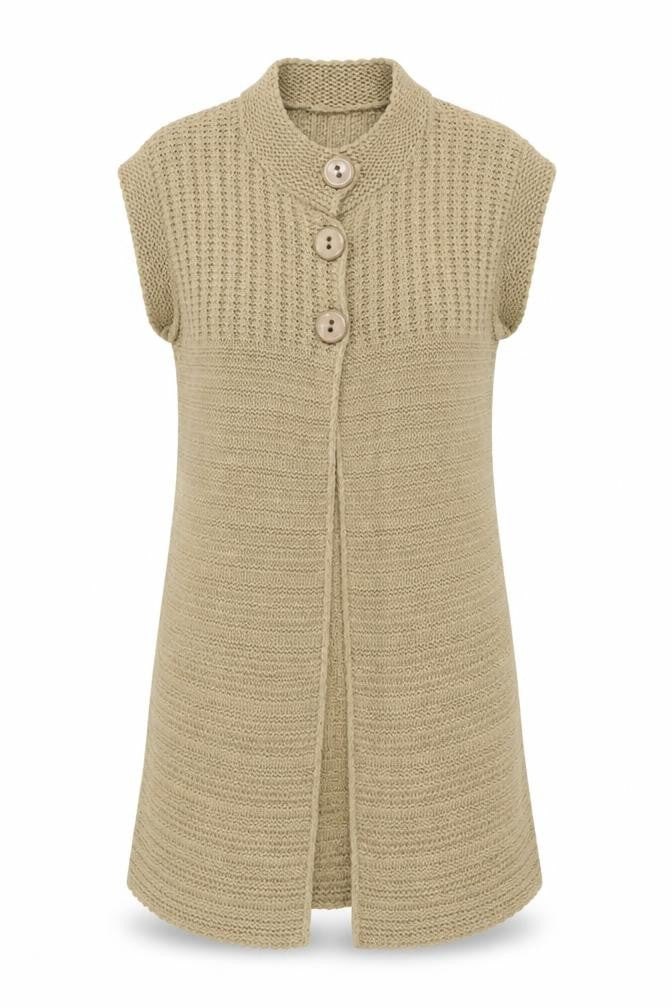 Stradivarius Women’s Beige Knit Short Sleeve Cardigan M