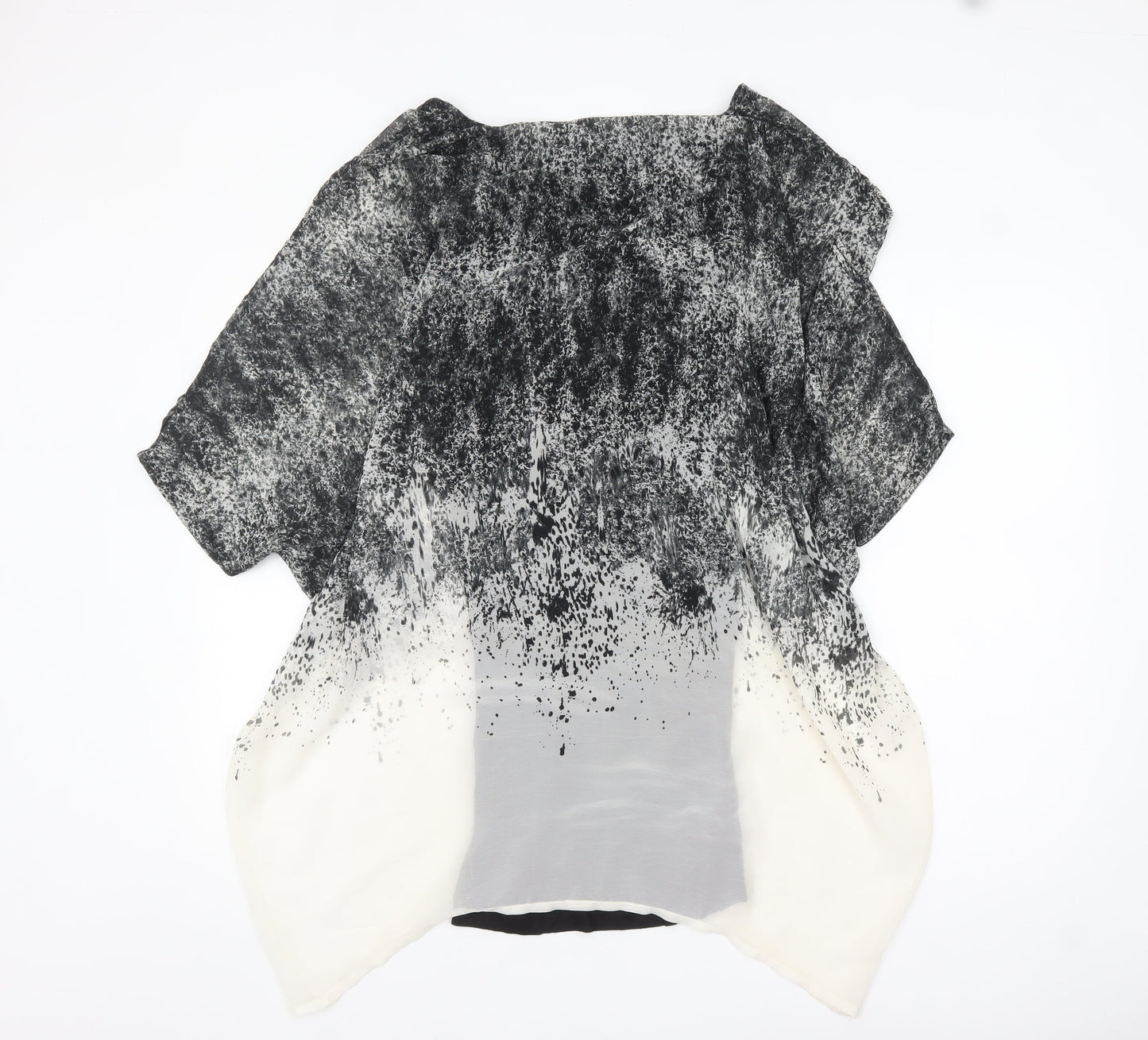 Religion Women’s Black Grey Ombre Tunic Blouse Size 12 V-Neck