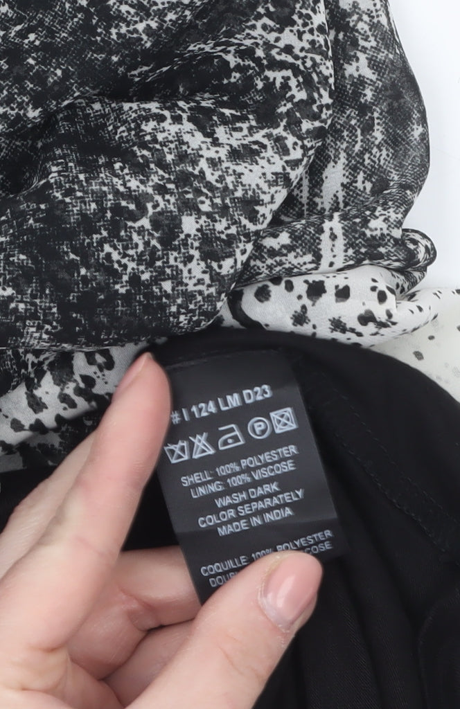 Religion Women’s Black Grey Ombre Tunic Blouse Size 12 V-Neck