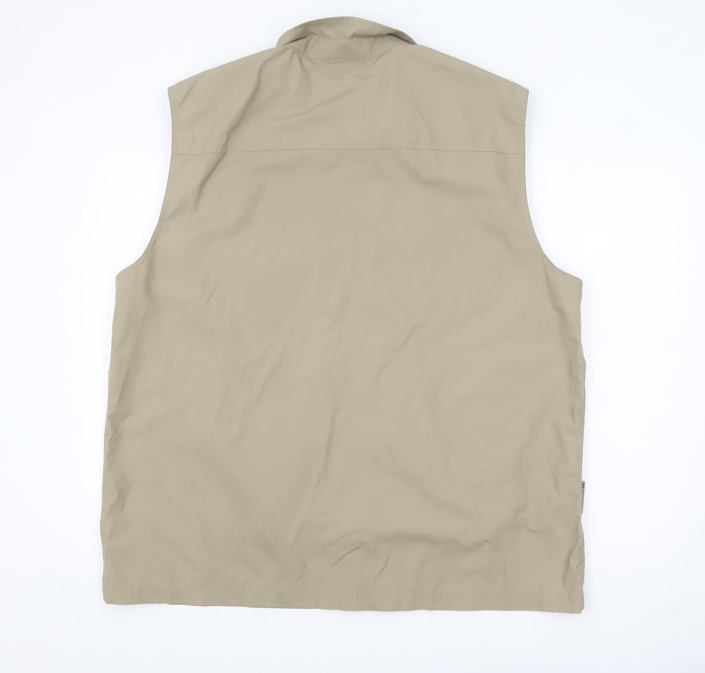Warehouse Men's Beige 2XL Utility Waistcoat with Pockets