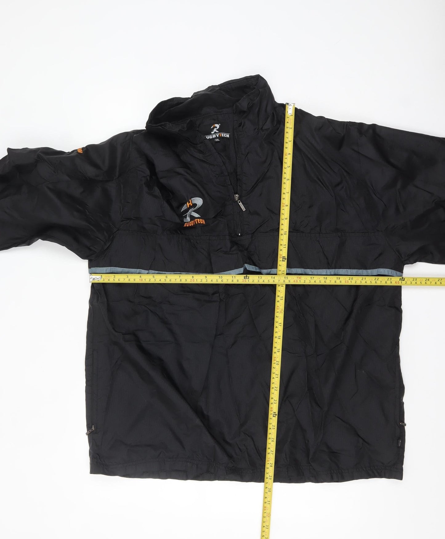 RugbyTech Men's Black 2XL Windbreaker Sports Jacket