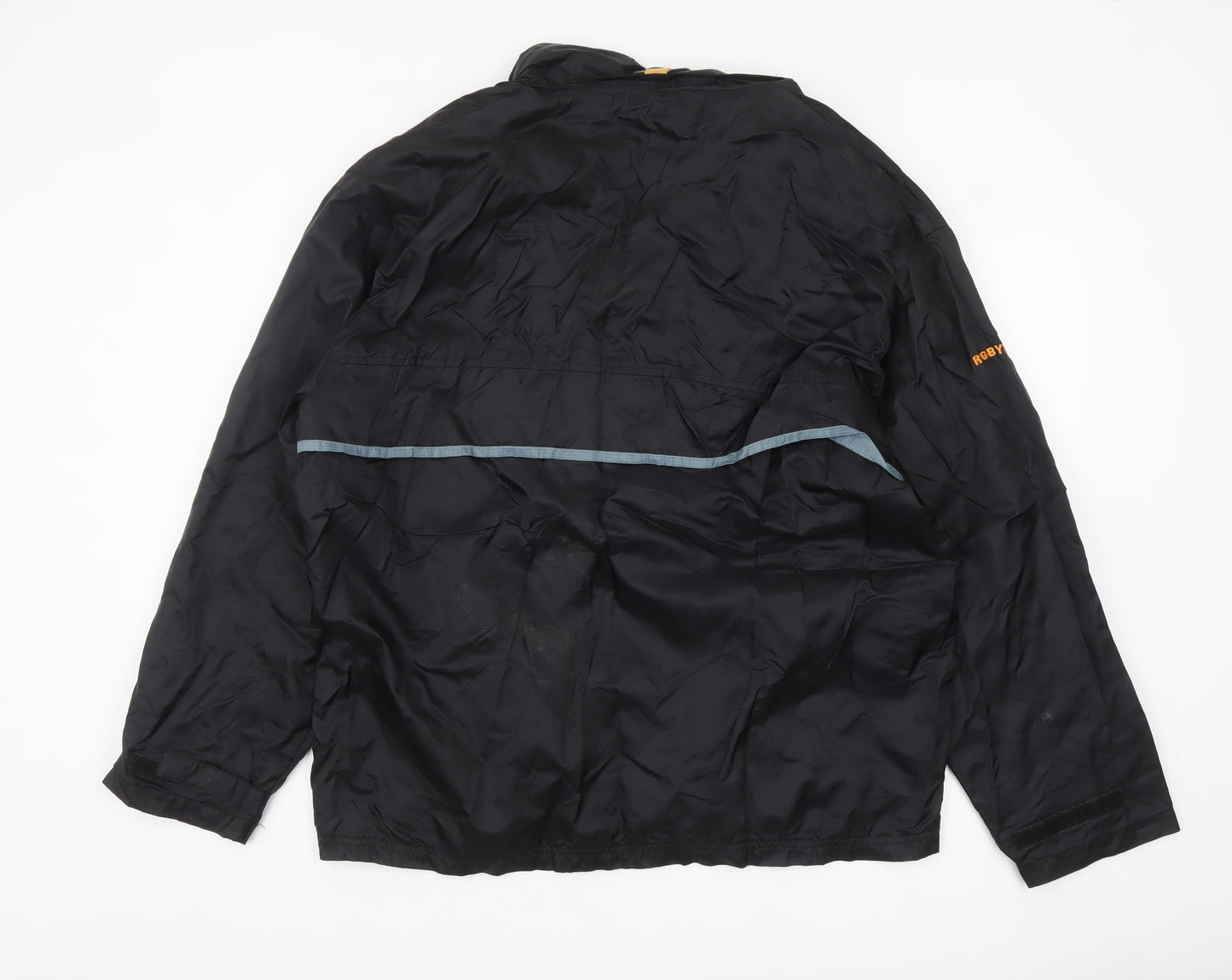 RugbyTech Men's Black 2XL Windbreaker Sports Jacket