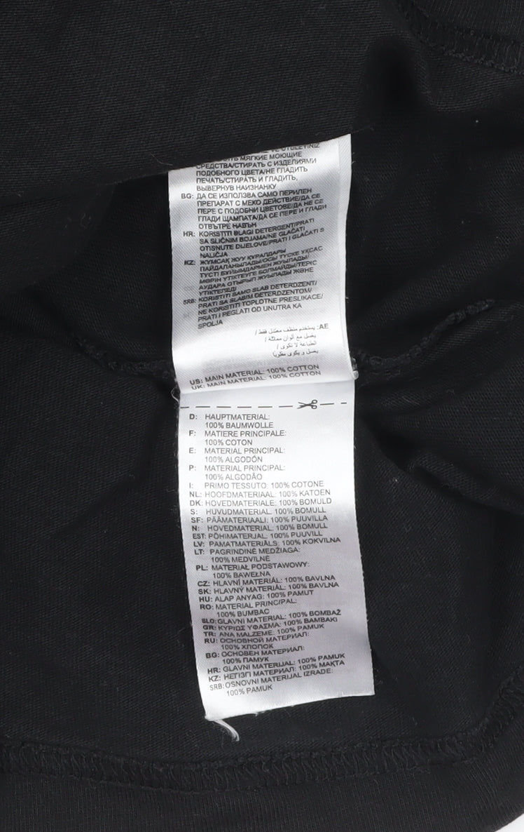 Adidas Mens Black Old Trafford 2XL Cotton Graphic T-Shirt