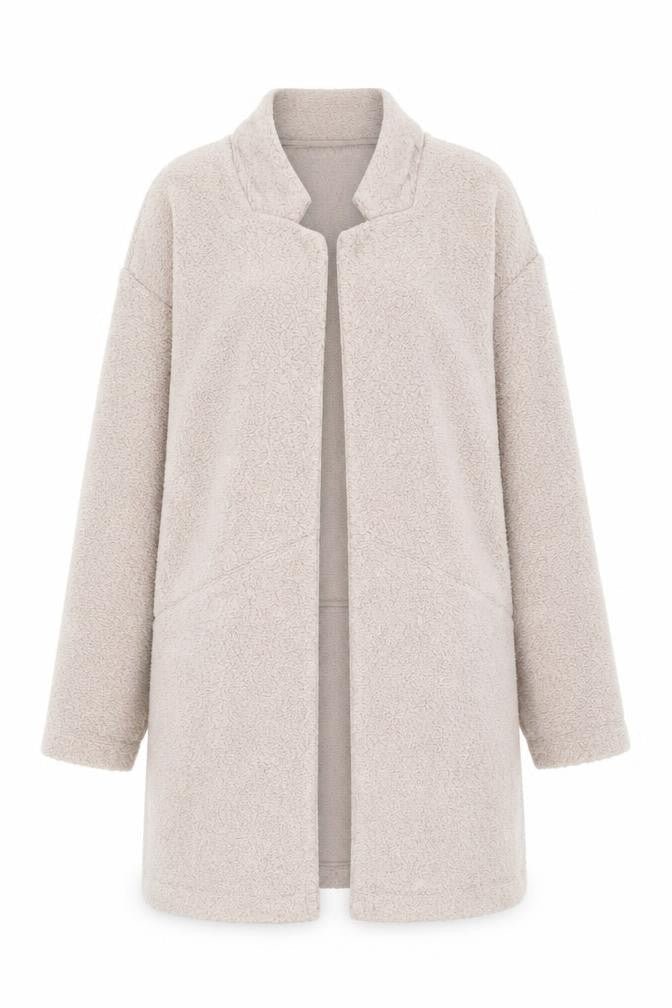Front view of Marks & Spencer Women Pale Pink, size 12, Long Knit Coatigan
