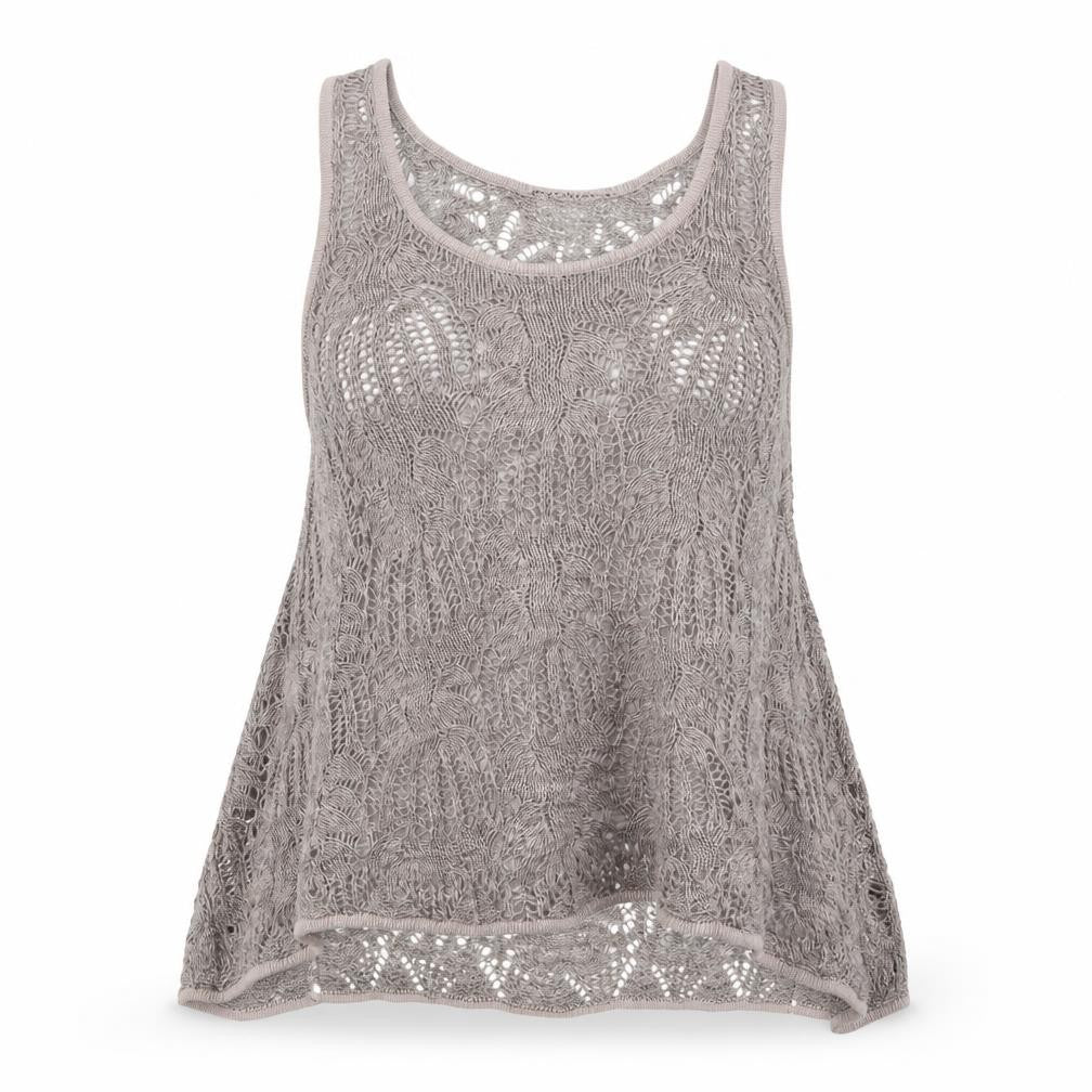 Next Women Beige Crochet Maternity Tank Top Size M