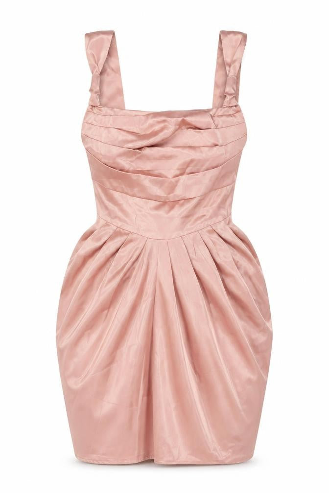 PRETTYLITTLETHING Women’s Pink Satin Bodycon Dress Size 14 Party