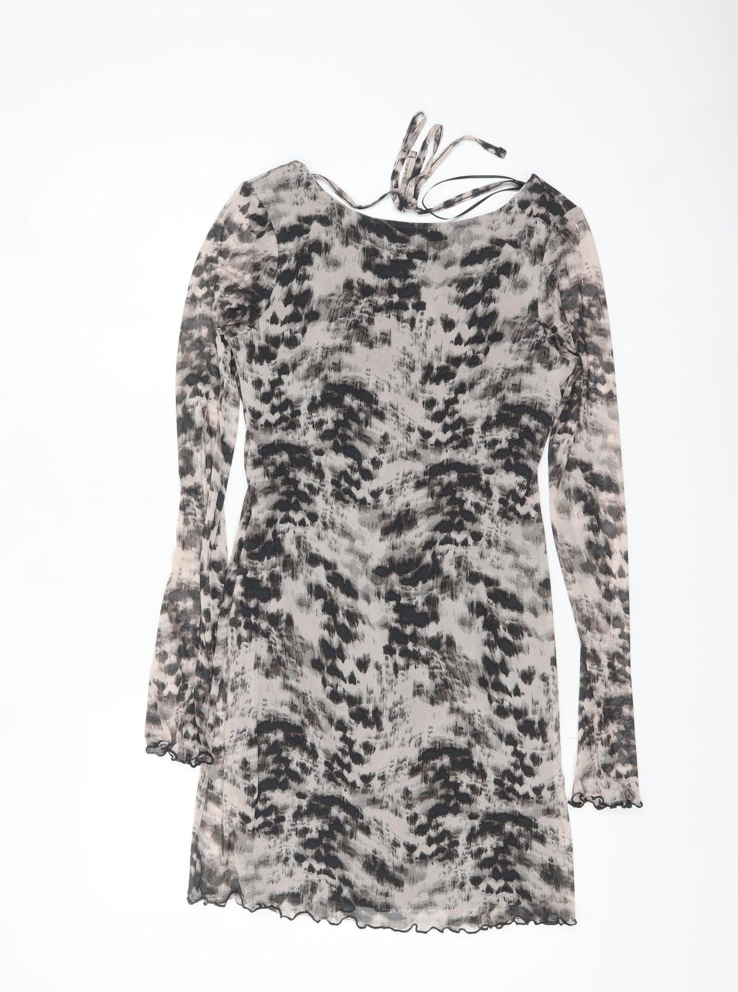New Look Women's Multicoloured Animal Print Bodycon Dress Size 10