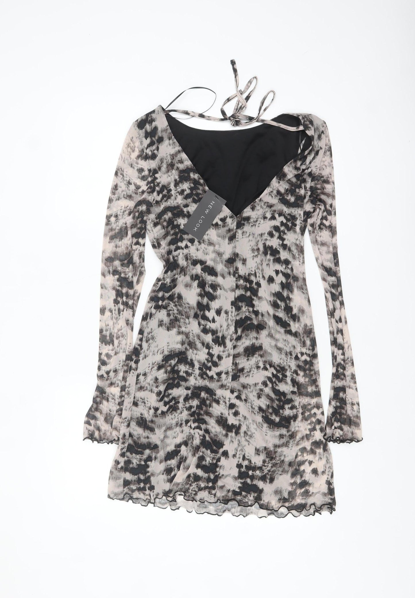 New Look Women's Multicoloured Animal Print Bodycon Dress Size 10