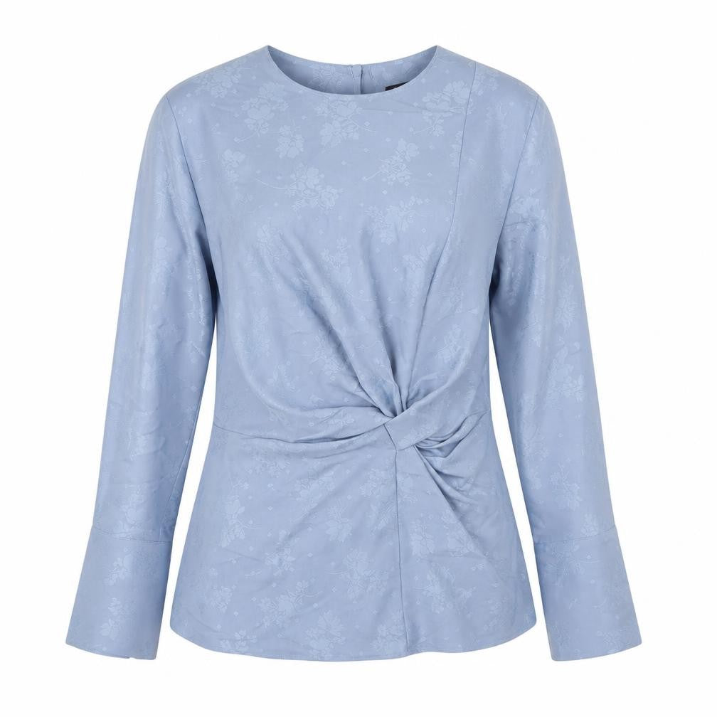 Marks & Spencer Womens Blue Floral Long Sleeve Tunic Blouse UK 8