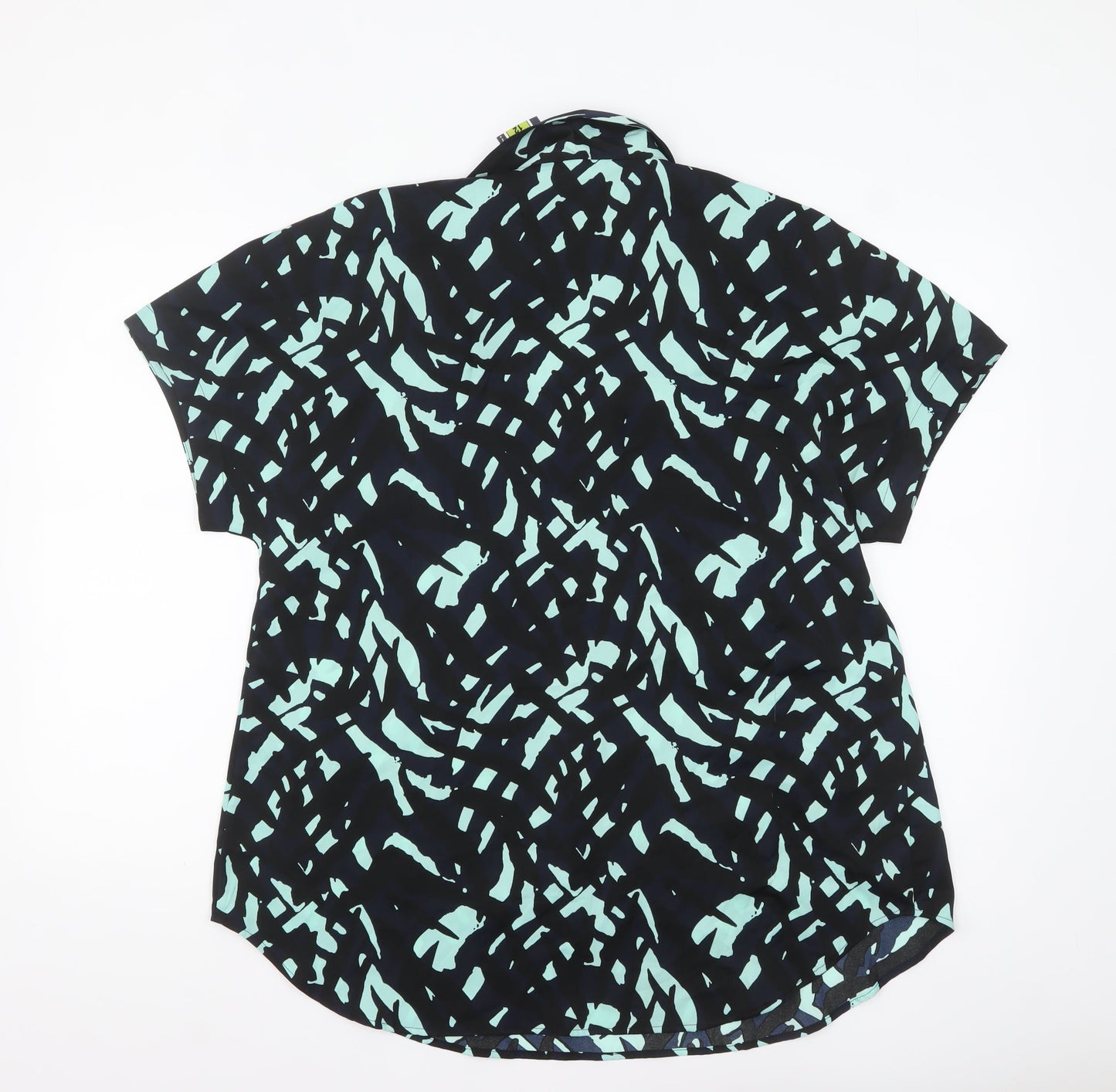 Marks and Spencer Women's Blue Geometric Blouse Size 12