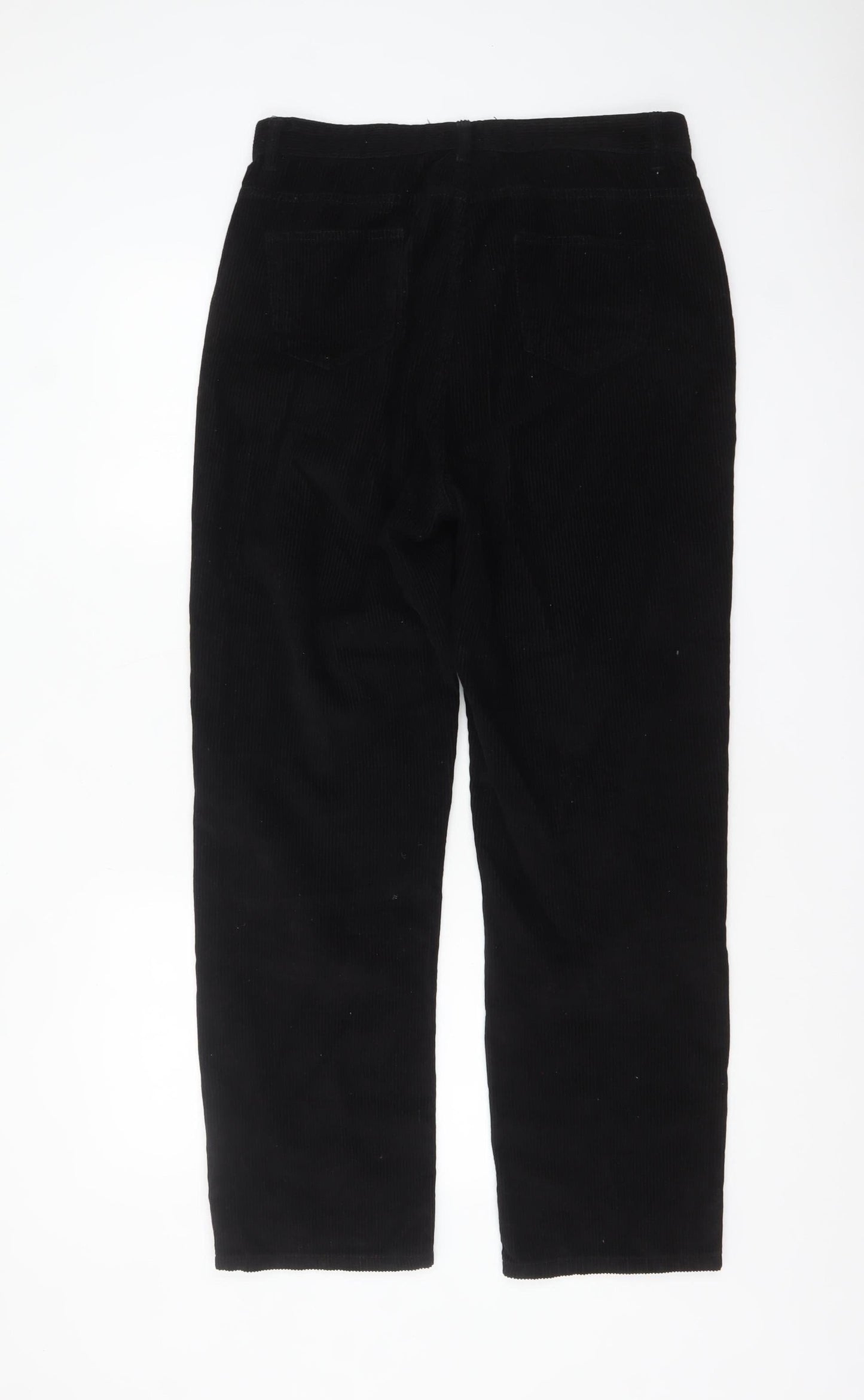PrettyLittleThing Women's Black Corduroy Chino Trousers Size 12