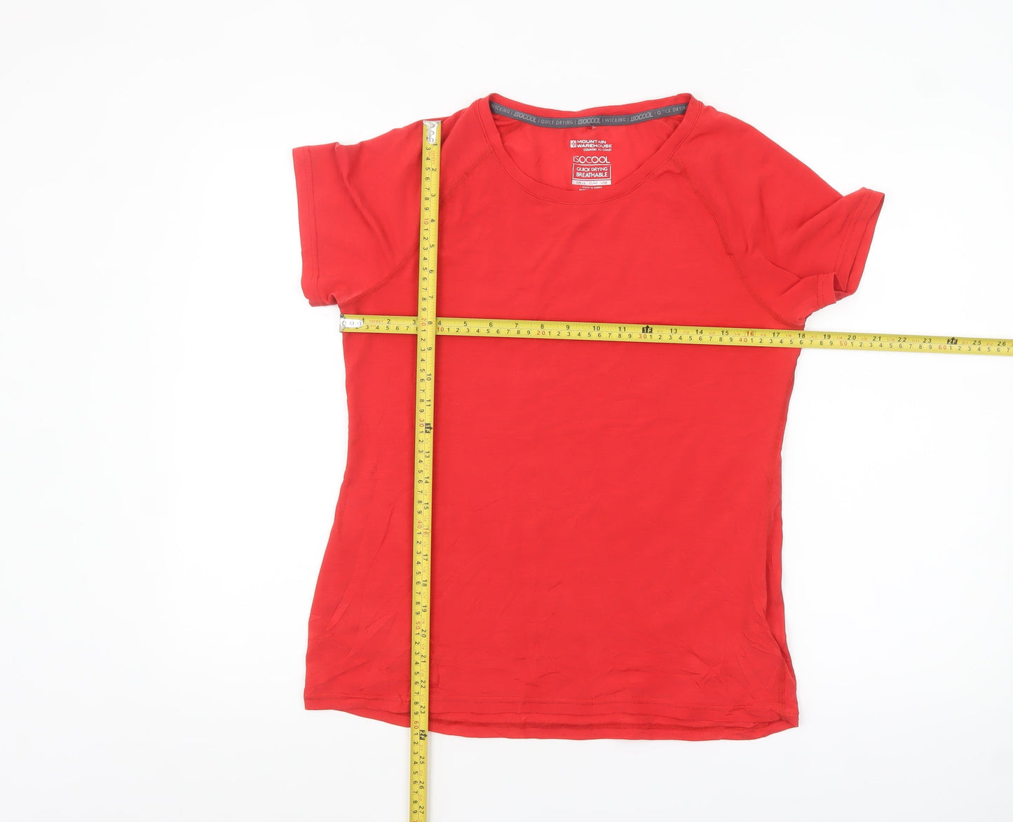 Mountain Warehouse Women’s Red Size 12 Isocool Quick Dry T-Shirt